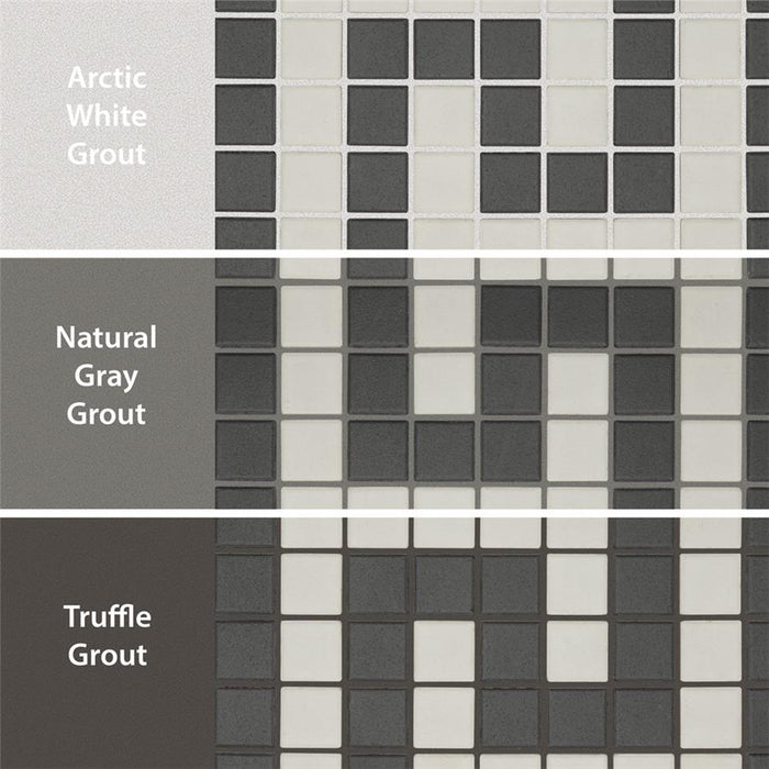 Gotham Porcelain Black and White T Border Mosaic Matte 4