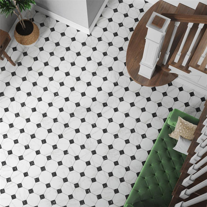 Merzoni Porcelain Yard Marquina Tile Matte 13