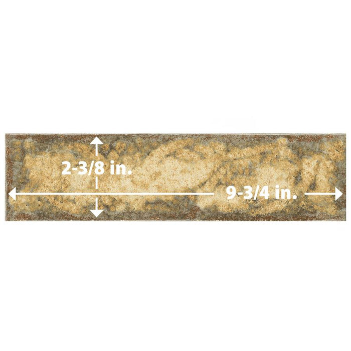 Gaudi Porcelain Gold Brick Tile Glossy 9