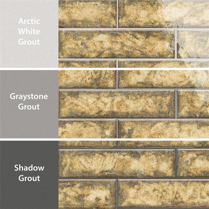 Gaudi Porcelain Gold Brick Tile Glossy 5