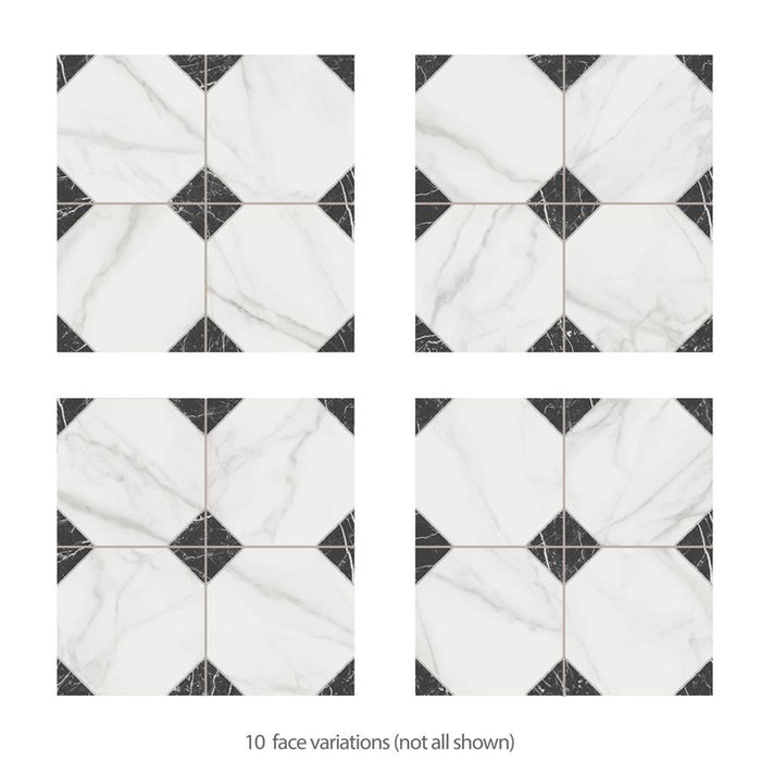 Merzoni Porcelain Yard Marquina Tile Matte 8