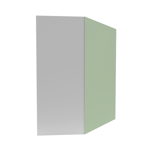 Manhattan Wood Sage Green Diagonal Corner Wall Cabinet Matte 1