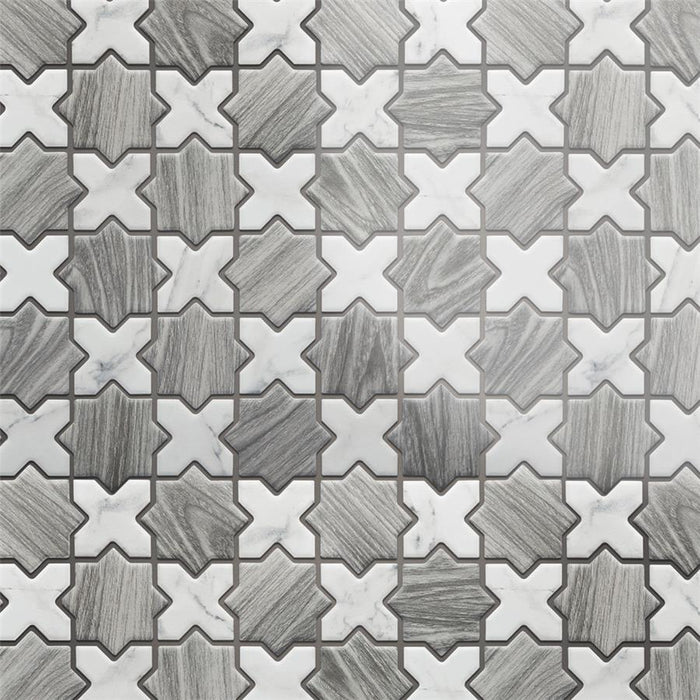 Llama Porcelain Silver Smoke Mosaic Matte 1