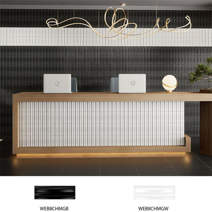 Crown Ceramic Maori Black Tile Glossy 7