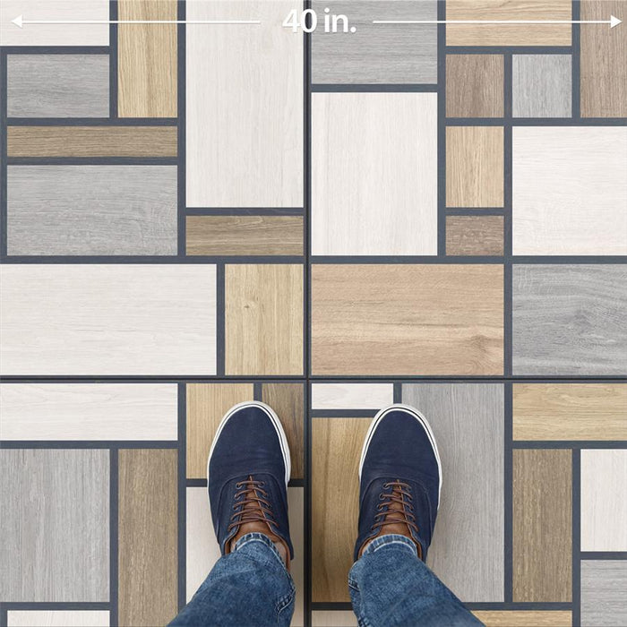 Llama Porcelain Mondrian Tile Mixed 6