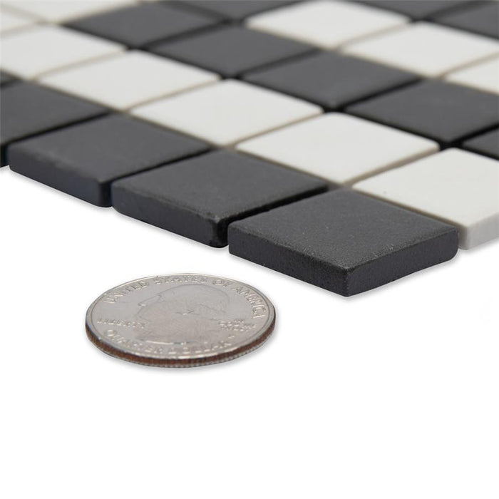 Gotham Porcelain Black and White Border Mosaic Matte 7