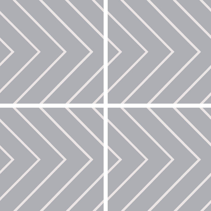 Studio Porcelain Lines Grey & White Tile Matte 8