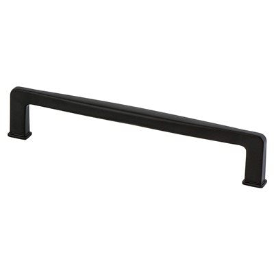 Subtle Surge Zinc Matte Black Cabinet Pull Matte Black 1