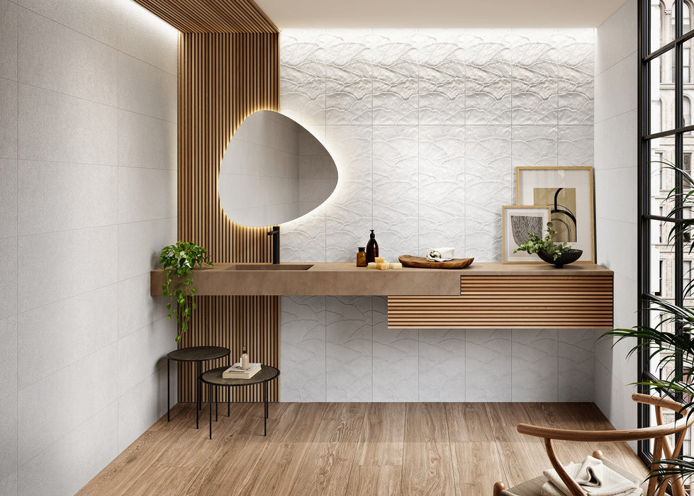 Art Glow Ceramic White Tile Matte 2