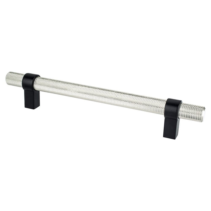 Radial Reign Aluminum Brushed Nickel and Matte Black Cabinet Pull Brushed Nickel / Matte Black 3