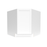 Single Shaker Wood White Diagonal Corner Wall Cabinet Matte 1