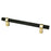 Radial Reign Aluminum Matte Black and Modern Brushed Gold Cabinet Pull Matte Black / Modern Brushed Gold 2