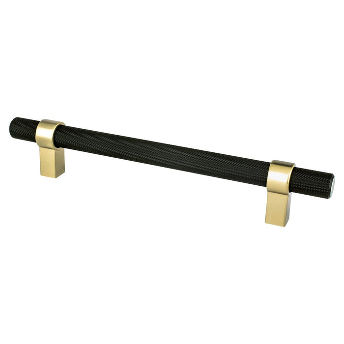Radial Reign Aluminum Matte Black and Modern Brushed Gold Cabinet Pull Matte Black / Modern Brushed Gold 2