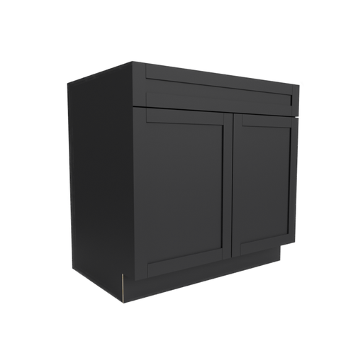 Single Shaker Wood Espresso Sink Base Cabinet Matte 1