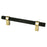 Radial Reign Aluminum Matte Black and Modern Brushed Gold Cabinet Pull Matte Black / Modern Brushed Gold 1
