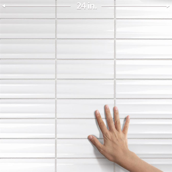 Crown Ceramic Maori White Tile Glossy 7
