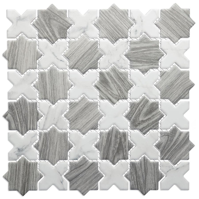 Llama Porcelain Silver Smoke Mosaic Matte 3