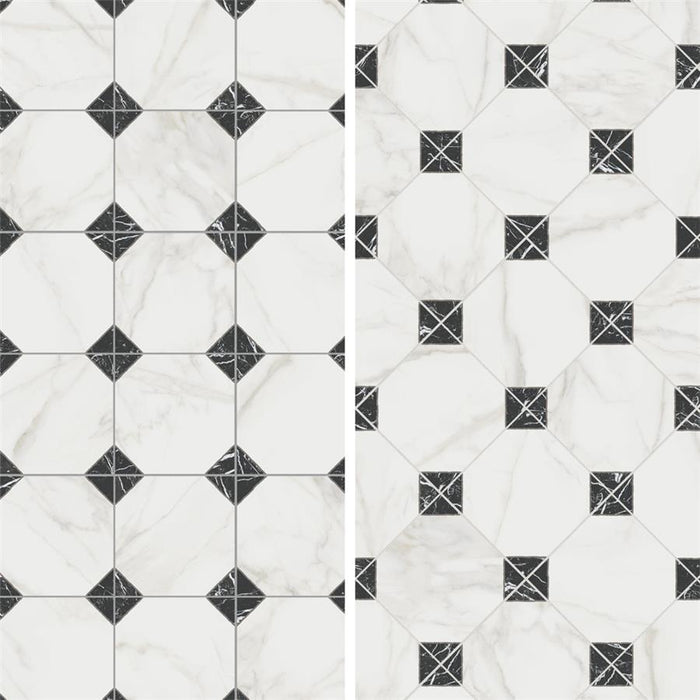 Merzoni Porcelain Yard Marquina Tile Matte 15