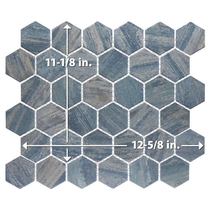 Cassis Porcelain Blue Mosaic Satin 6