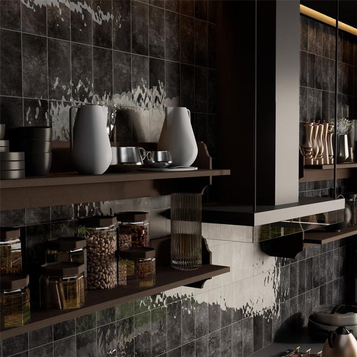 Camden Ceramic Nero Tile Glossy 7