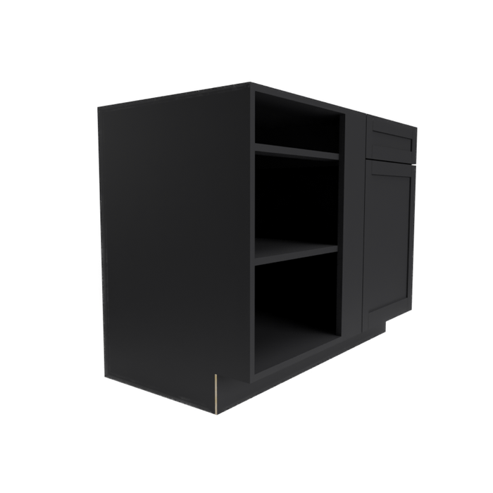 Single Shaker Wood Espresso Corner Blind Base Cabinet Matte 1