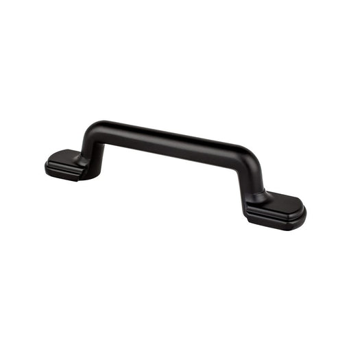 Traditional Advantage Two Zinc Matte Black Cabinet Pull Matte Black 1
