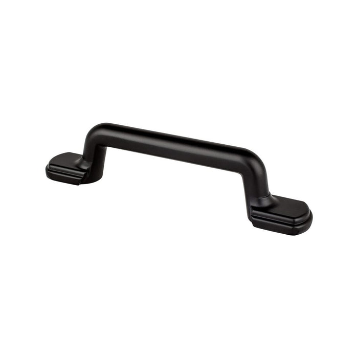 Traditional Advantage Two Zinc Matte Black Cabinet Pull Matte Black 1