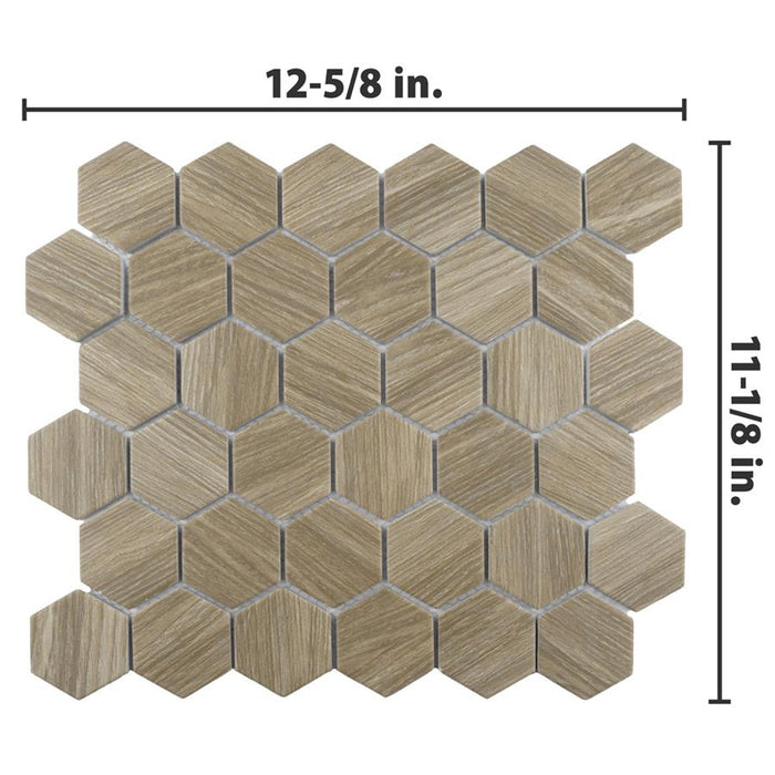 Llama Porcelain Noce Mosaic Matte 3