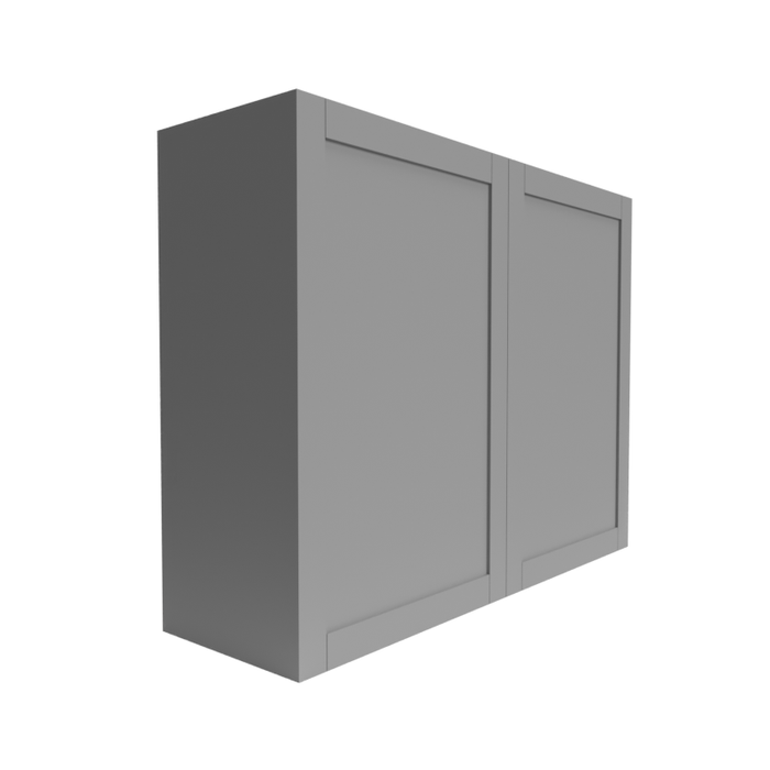 Single Shaker Wood Grey Wall Cabinet Matte 1
