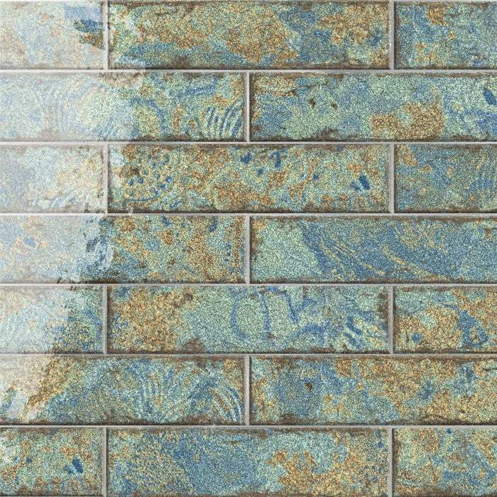 Gaudi Porcelain Ocean Brick Tile Glossy 1