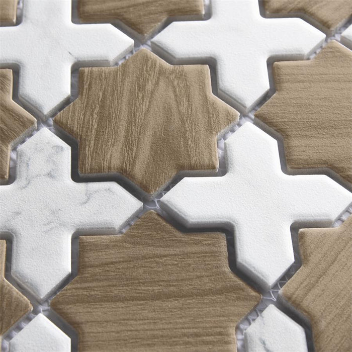 Llama Porcelain Star Noce with Calacatta Mosaic Matte 8