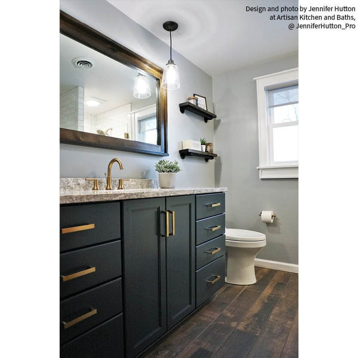 Swagger Zinc Modern Brushed Gold Cabinet Pull Modern Brushed Gold 4