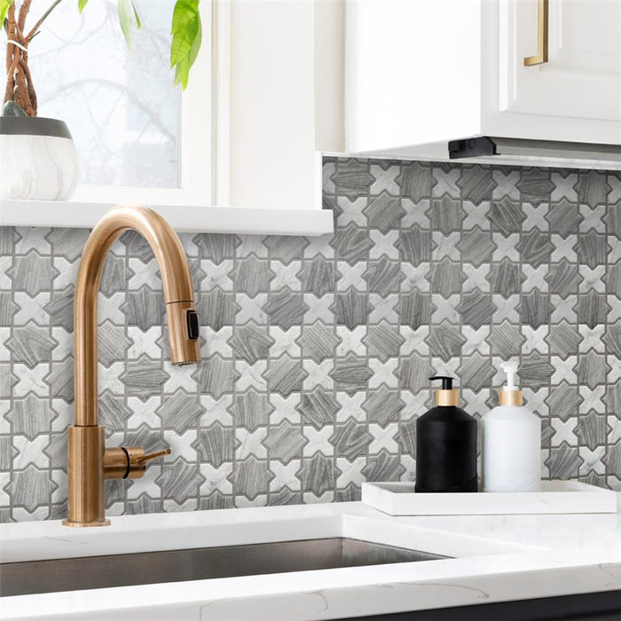 Llama Porcelain Silver Smoke Mosaic Matte 2