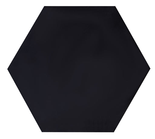 Solid Hex Porcelain Black Tile Matte 1