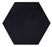 Solid Hex Porcelain Black Tile Matte 1