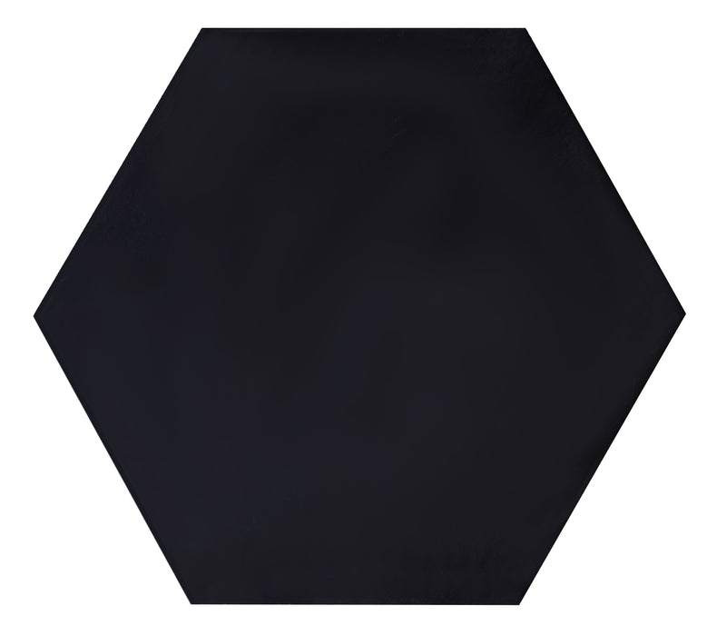 Solid Hex Porcelain Black Tile Matte 1