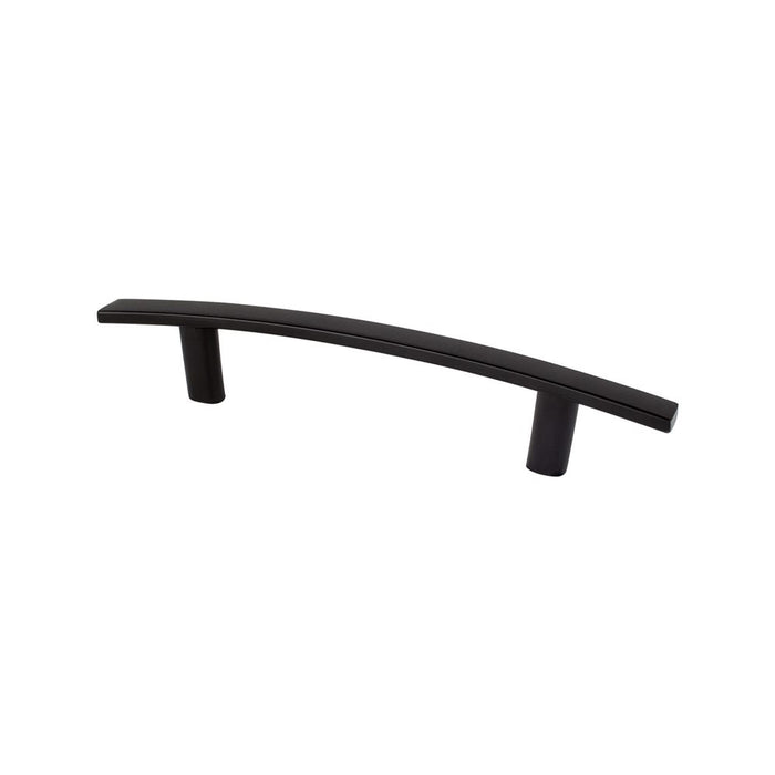 Transitional Advantage One Zinc Matte Black Cabinet Pull Matte Black 1
