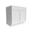 Single Shaker Wood White Base Cabinet Matte 1