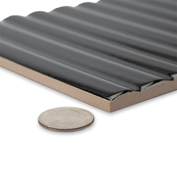 Crown Ceramic Rubik Black Tile Glossy 8