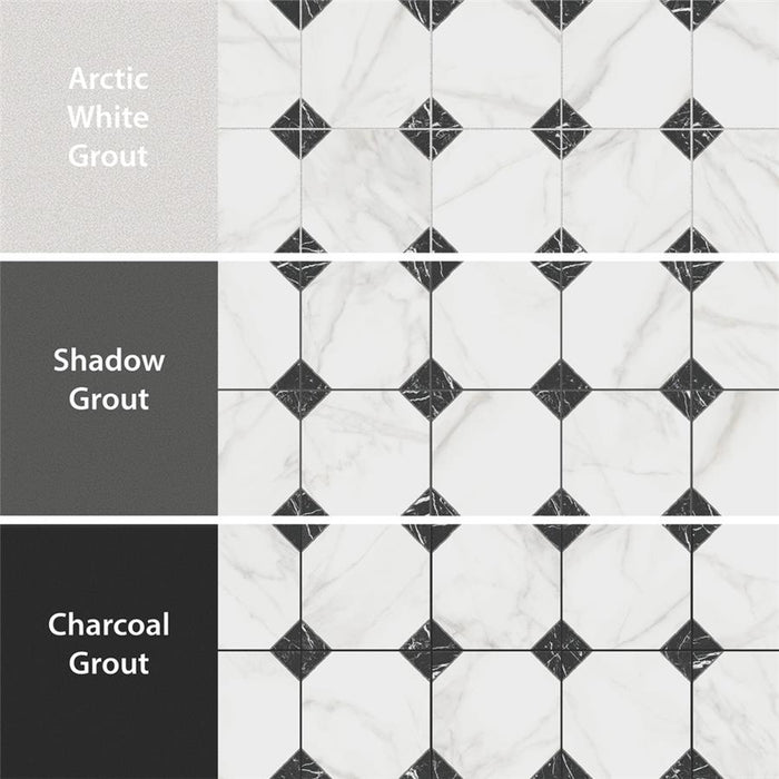 Merzoni Porcelain Yard Marquina Tile Matte 9