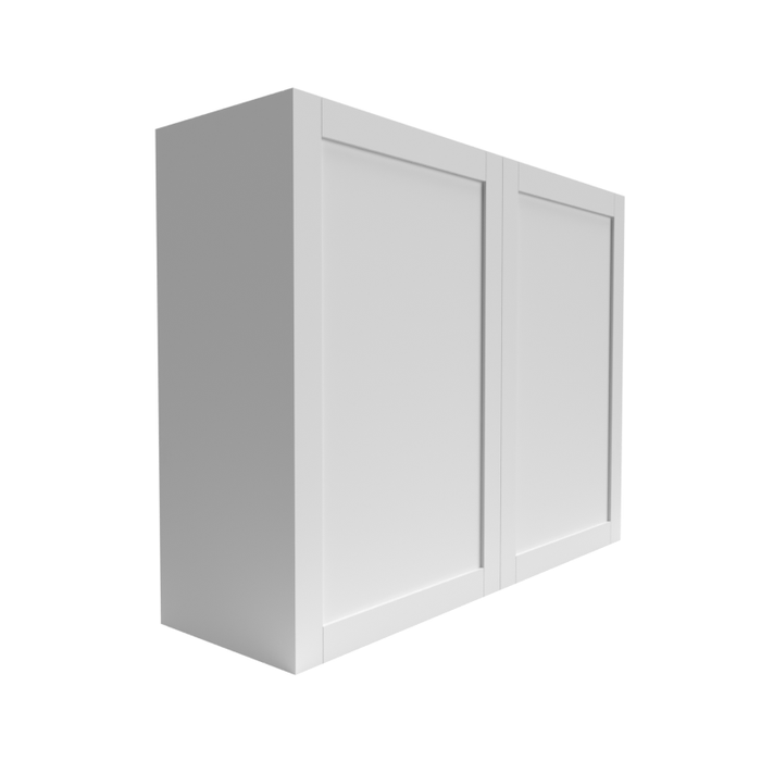 Single Shaker Wood White Wall Cabinet Matte 1