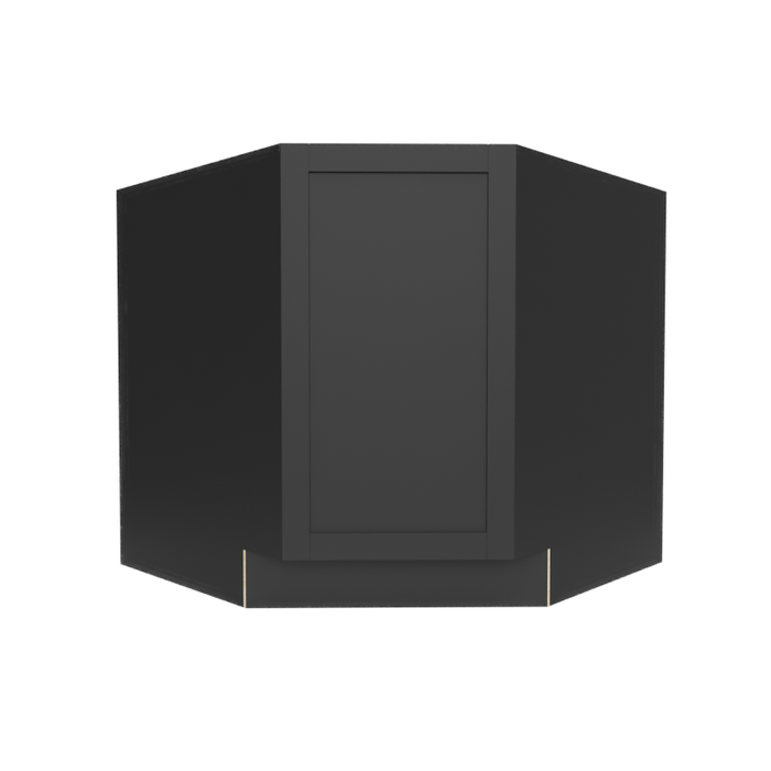 Single Shaker Wood Espresso Diagonal Corner Wall Cabinet Matte 1
