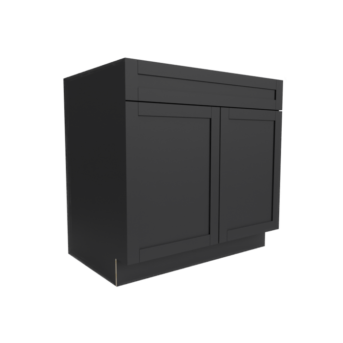 Single Shaker Wood Espresso Sink Base Cabinet Matte 1