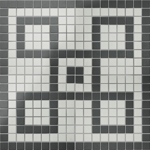 Gotham Porcelain Black and White Corner Mosaic Matte 1