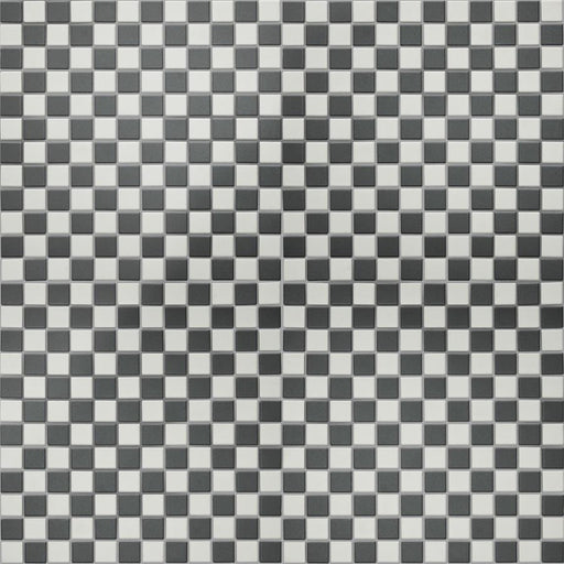 Gotham Porcelain Black and White Checker Mosaic Matte 1