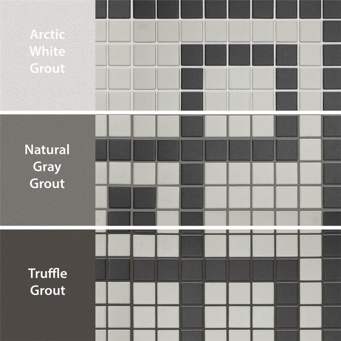 Gotham Porcelain Black and White Corner Mosaic Matte 4