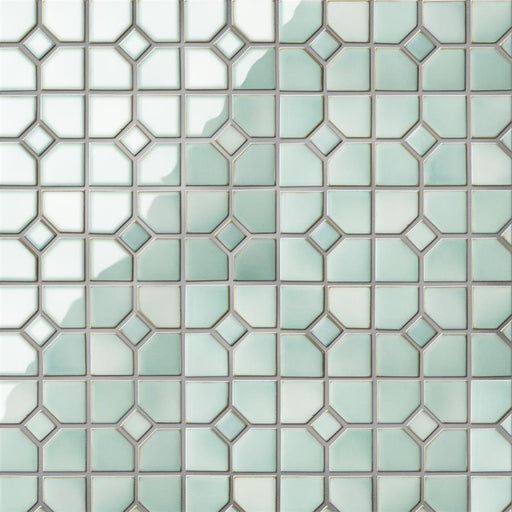 Hudson Porcelain Oxford Mint Green Mosaic Glossy 1