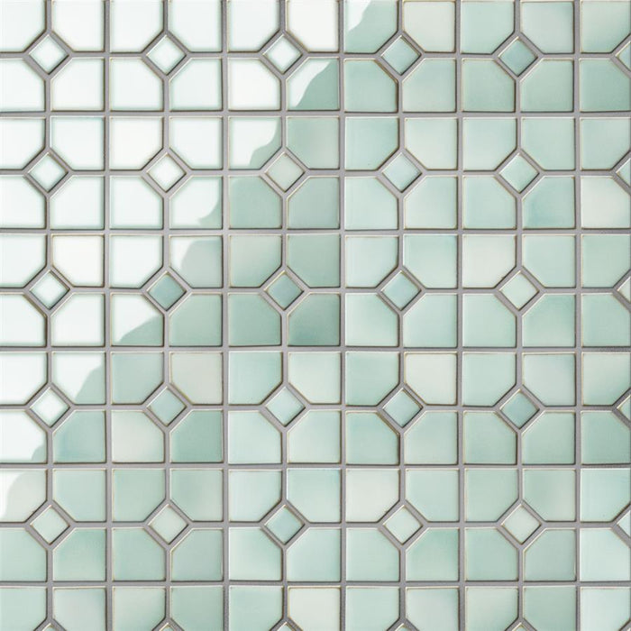 Hudson Porcelain Oxford Mint Green Mosaic Glossy 1