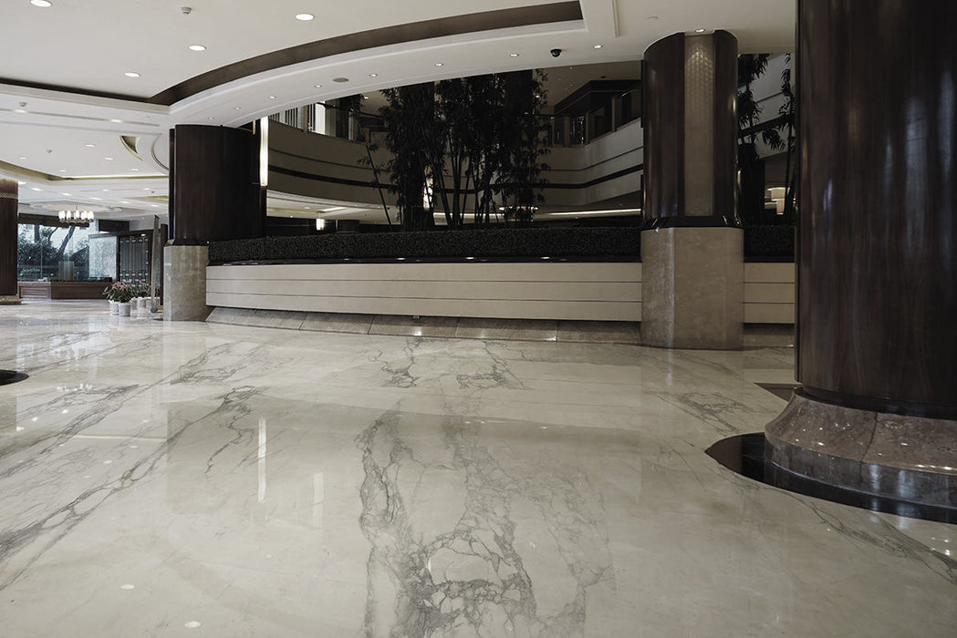 Bernini Porcelain White Marble Tile Polished 5