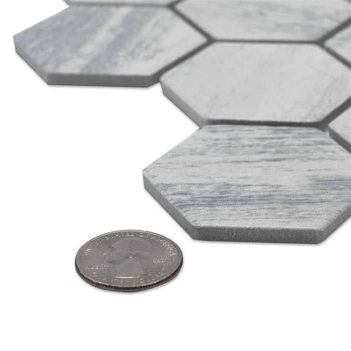 Cassis Porcelain White Mosaic Satin 7
